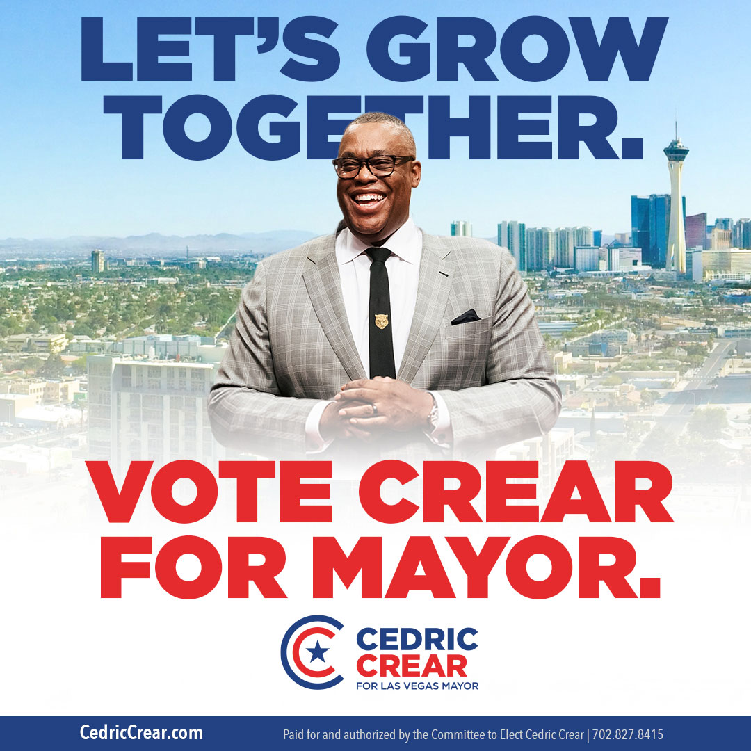 LET'S GROW TOGETHER. VOTE CREAR FOR MAYOR.