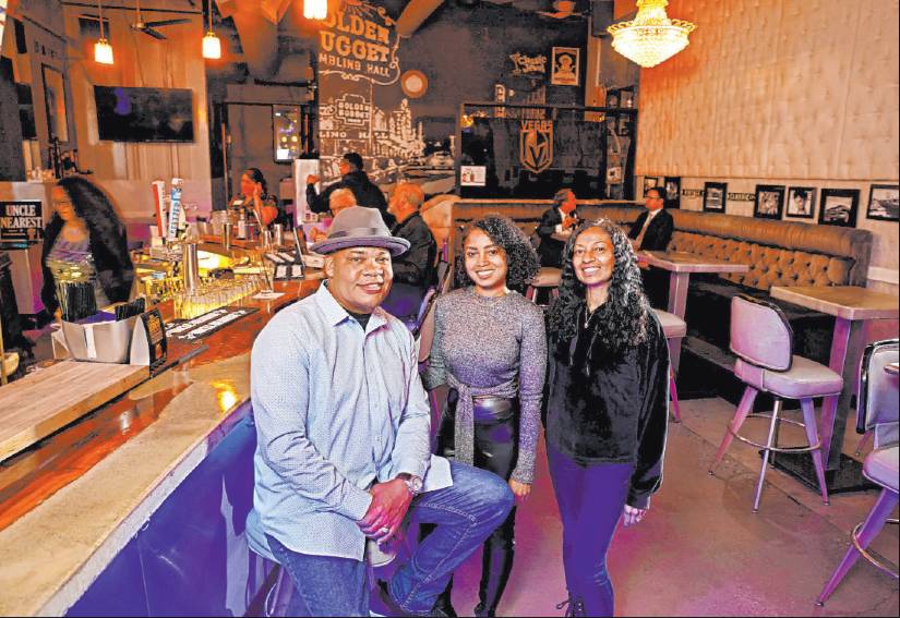 Owners Jerome Harry, 53, from left, Ryan Brown, 36, and Sherri Lewis, 56, opened Classic Jewel in June 2015 in downtown Las Vegas.
